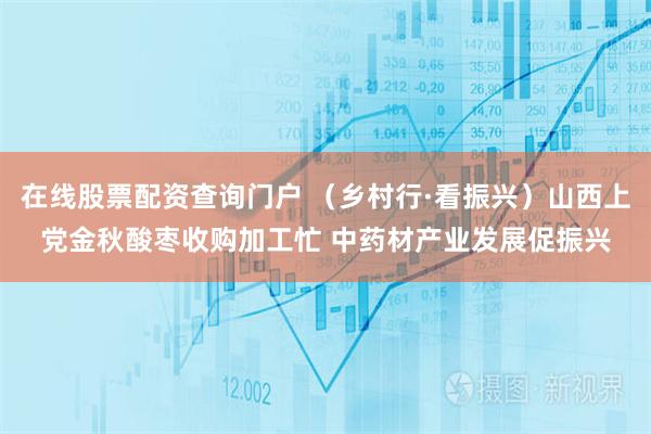 在线股票配资查询门户 （乡村行·看振兴）山西上党金秋酸枣收购加工忙 中药材产业发展促振兴